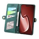 For iPhone 16 Pro Geometric Zipper Wallet Side Buckle Leather Phone Case(Green) - 3