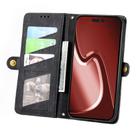 For iPhone 16 Plus Geometric Zipper Wallet Side Buckle Leather Phone Case(Black) - 3