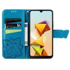 For ZTE Blade A33S Butterfly Love Flower Embossed Leather Phone Case(Blue) - 3