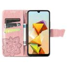 For ZTE Blade A33S Butterfly Love Flower Embossed Leather Phone Case(Rose Gold) - 3