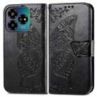 For ZTE Blade V60 Vita Butterfly Love Flower Embossed Leather Phone Case(Black) - 2