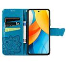 For ZTE Blade V60 Vita Butterfly Love Flower Embossed Leather Phone Case(Blue) - 3