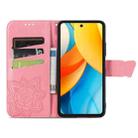 For ZTE Blade V60 Vita Butterfly Love Flower Embossed Leather Phone Case(Pink) - 3