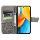 For ZTE Blade V60 Vita Butterfly Love Flower Embossed Leather Phone Case(Gray) - 3