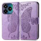 For ZTE Blade V60 Vita Butterfly Love Flower Embossed Leather Phone Case(Light Purple) - 2