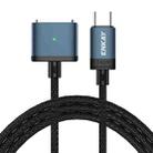 ENKAY 140W USB-C / Type-C to MagSafe 3 Nylon Braided Magnetic Charging Cable with LED Indicator for MacBook 6.6FT(Blue) - 1