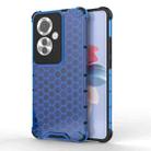 For OPPO Reno11 F Shockproof Honeycomb Phone Case(Blue) - 1