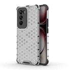 For OPPO Reno12 Global Shockproof Honeycomb Phone Case(White) - 1