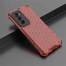 For OPPO Reno12 Global Shockproof Honeycomb Phone Case(Red) - 2