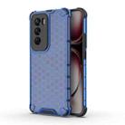 For OPPO Reno12 Global Shockproof Honeycomb Phone Case(Blue) - 1