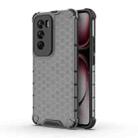 For OPPO Reno12 Pro Global Shockproof Honeycomb Phone Case(Black) - 1