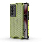 For OPPO Reno12 Pro Global Shockproof Honeycomb Phone Case(Green) - 1