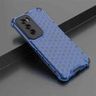 For OPPO Reno12 Pro Global Shockproof Honeycomb Phone Case(Blue) - 2