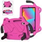 For TCL LE 2023 / Tab 8 2022 Ice Baby EVA Shockproof Hard PC Tablet Case(Rose Red+Black) - 1