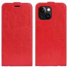 For iPhone 15 Plus R64 Texture Single Vertical Flip Leather Phone Case(Red) - 1