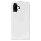 For iPhone 16 R64 Texture Single Vertical Flip Leather Phone Case(White) - 3