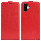 For iPhone 16 R64 Texture Single Vertical Flip Leather Phone Case(Red) - 1