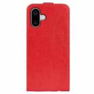 For iPhone 16 R64 Texture Single Vertical Flip Leather Phone Case(Red) - 3