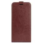 For iPhone 16 R64 Texture Single Vertical Flip Leather Phone Case(Brown) - 2
