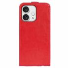 For iPhone 16 Pro R64 Texture Single Vertical Flip Leather Phone Case(Red) - 3