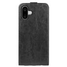 For iPhone 16 Plus R64 Texture Single Vertical Flip Leather Phone Case(Black) - 3