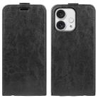 For iPhone 16 Pro Max R64 Texture Single Vertical Flip Leather Phone Case(Black) - 1