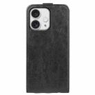 For iPhone 16 Pro Max R64 Texture Single Vertical Flip Leather Phone Case(Black) - 3