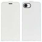 For iPhone 16e R64 Texture Single Vertical Flip Leather Phone Case(White) - 1