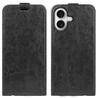 For iPhone 17 R64 Texture Single Vertical Flip Leather Phone Case(Black) - 1