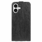 For iPhone 17 R64 Texture Single Vertical Flip Leather Phone Case(Black) - 3