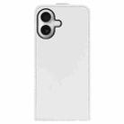 For iPhone 17 R64 Texture Single Vertical Flip Leather Phone Case(White) - 3