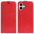 For iPhone 17 R64 Texture Single Vertical Flip Leather Phone Case(Red) - 1