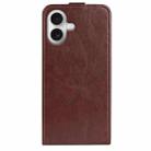 For iPhone 17 R64 Texture Single Vertical Flip Leather Phone Case(Brown) - 3