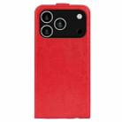 For iPhone 17 Pro R64 Texture Single Vertical Flip Leather Phone Case(Red) - 3