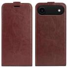 For iPhone 17 Air R64 Texture Single Vertical Flip Leather Phone Case(Brown) - 1