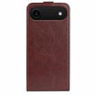 For iPhone 17 Air R64 Texture Single Vertical Flip Leather Phone Case(Brown) - 3