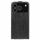For iPhone 17 Pro Max R64 Texture Single Vertical Flip Leather Phone Case(Black) - 3