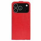 For iPhone 17 Pro Max R64 Texture Single Vertical Flip Leather Phone Case(Red) - 3