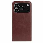 For iPhone 17 Pro Max R64 Texture Single Vertical Flip Leather Phone Case(Brown) - 3