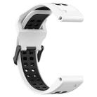 For Garmin TACTIX 7 Two Color Reverse Buckle 26mm Silicone Watch Band(White+Black) - 2