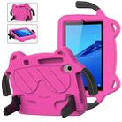 For Huawei MediaPad M5 Lite 8.0 Ice Baby EVA Shockproof Hard PC Tablet Case(Rose Red+Black) - 1