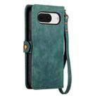 For Google Pixel 8 Pro Geometric Zipper Wallet Side Buckle Leather Phone Case(Green) - 3