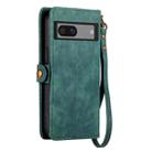 For Google Pixel 7 Geometric Zipper Wallet Side Buckle Leather Phone Case(Green) - 3
