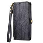 For Google Pixel 7a Geometric Zipper Wallet Side Buckle Leather Phone Case(Black) - 2