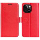 For iPhone 15 R64 Texture Horizontal Flip Leather Phone Case(Red) - 1