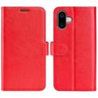 For iPhone 16 R64 Texture Horizontal Flip Leather Phone Case(Red) - 1