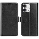 For iPhone 16 Pro R64 Texture Horizontal Flip Leather Phone Case(Black) - 1