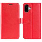 For iPhone 16 Plus R64 Texture Horizontal Flip Leather Phone Case(Red) - 1