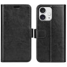 For iPhone 16 Pro Max R64 Texture Horizontal Flip Leather Phone Case(Black) - 1