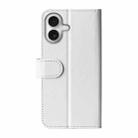 For iPhone 17 R64 Texture Horizontal Flip Leather Phone Case(White) - 3